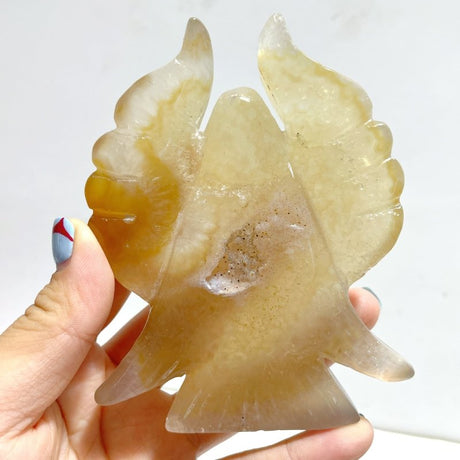 13 Pieces Geode Agate Druzy Angel Carving - Wholesale Crystals
