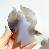 13 Pieces Geode Druzy Agate Angel Carving - Wholesale Crystals