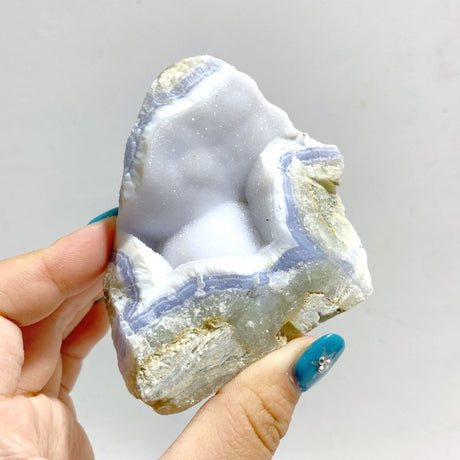 13 Pieces Geode Druzy Blue Chalcedony - Wholesale Crystals