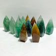13 Pieces High Quality Large Rainbow Fluorite Flame Mixed Color - Wholesale Crystals
