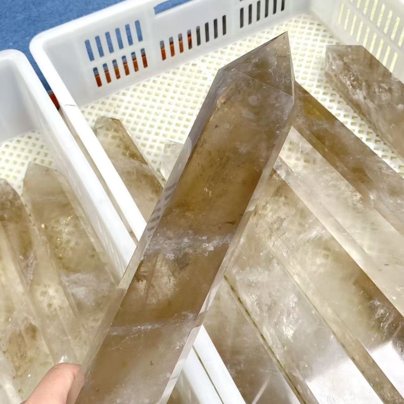 13 Pieces Large Smoky Quartz Tower (Sea Freight Only) -Wholesale Crystals