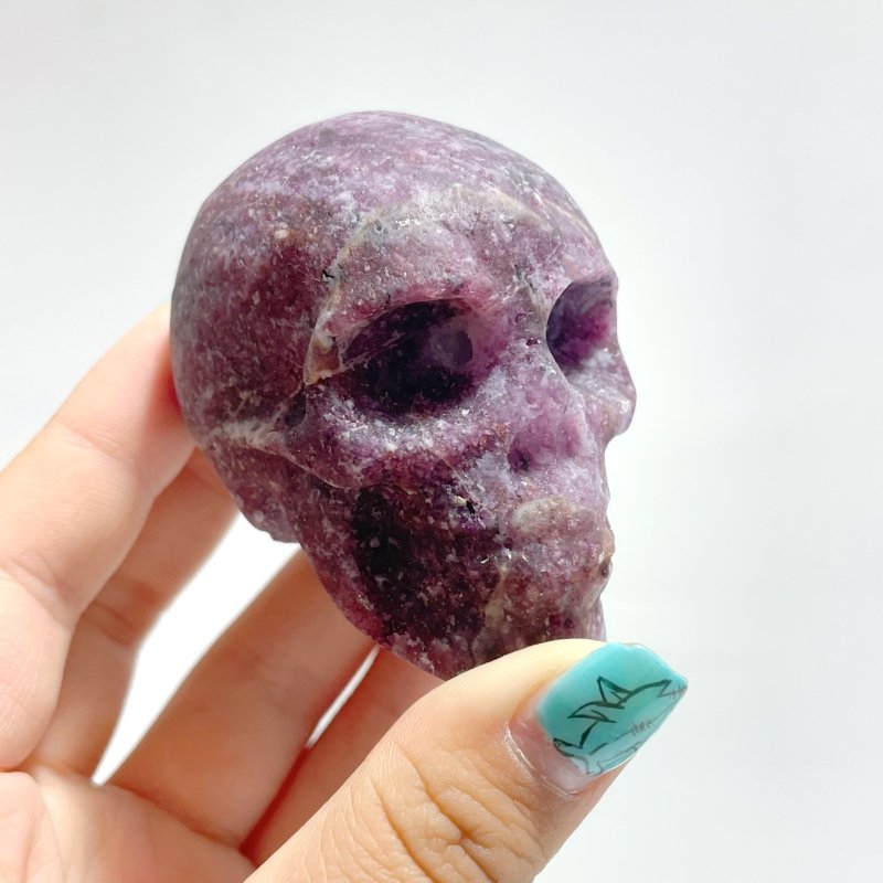 13 Pieces Purple Fluorite Skull Carving - Wholesale Crystals