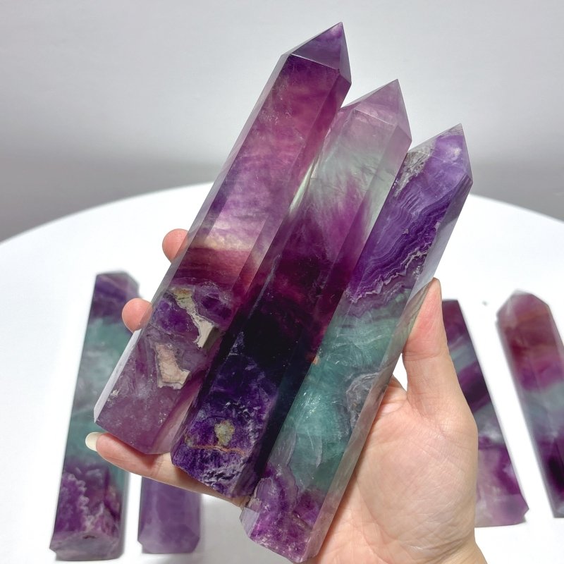 13 Pieces Rainbow Fluorite Tower - Wholesale Crystals