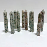 14 - 16CM Green Sakura Flower Agate Tower Point Wholesale - Wholesale Crystals