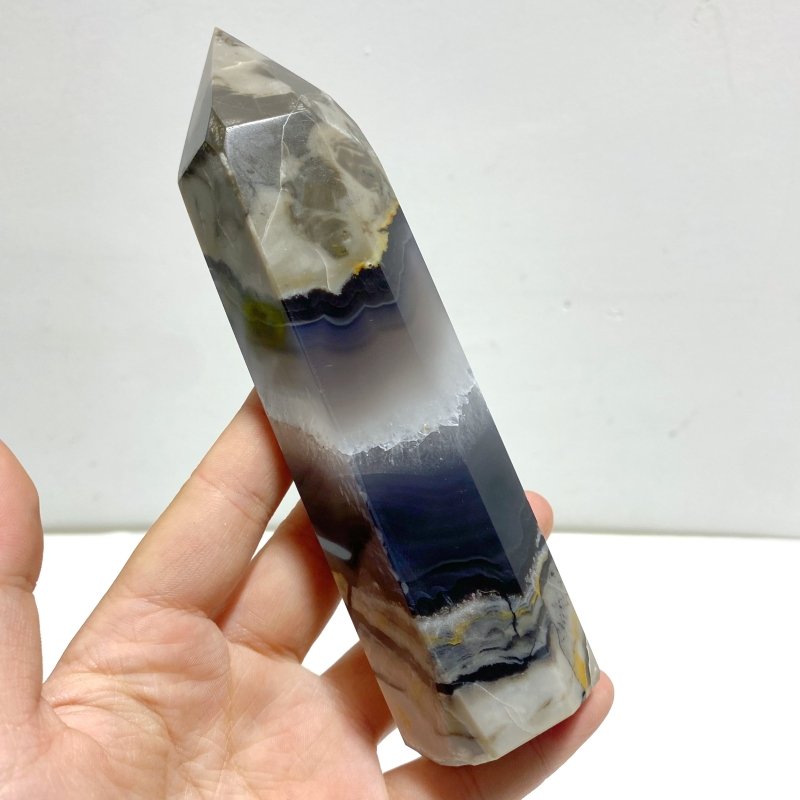 14 - 20CM Volcano Agate Point Wholesale (UV - Reactive) - Wholesale Crystals