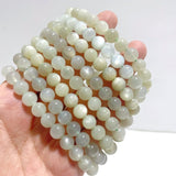 14 Pieces 8mm Light Green Moonstone Bracelet - Wholesale Crystals