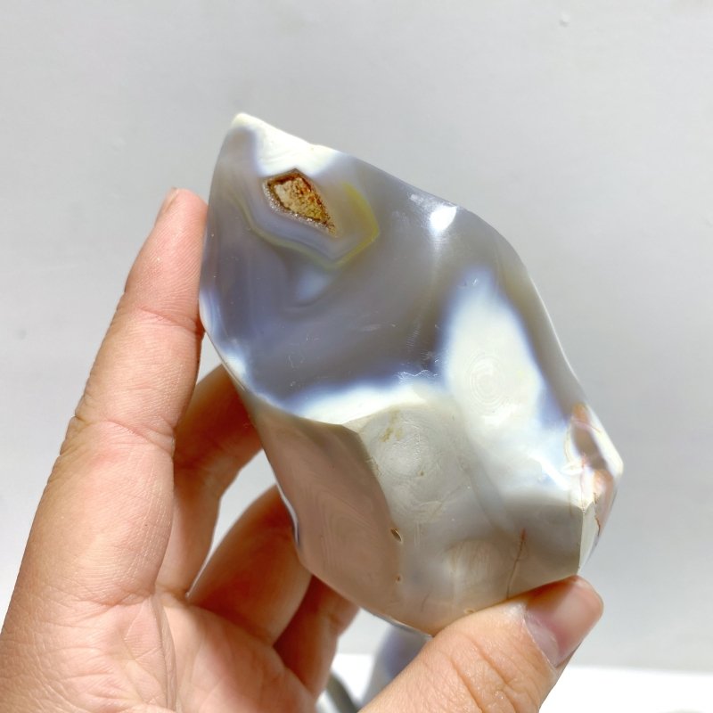 14 Pieces Black Orca Agate Flame Carving - Wholesale Crystals