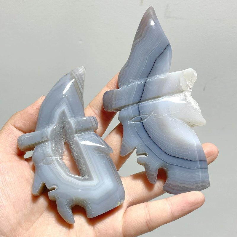 14 Pieces Geode Druzy Agate Geode Wizard Carving - Wholesale Crystals