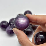 14 Pieces High Quality Purple Lepidolite Spark Spheres -Wholesale Crystals