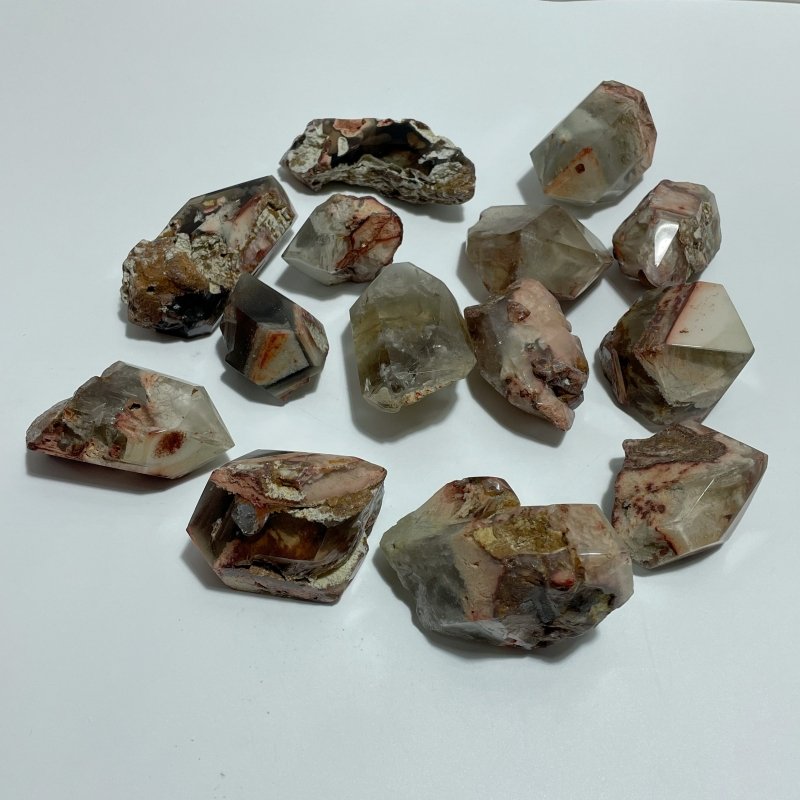14 Pieces Polished Unique Smoky Quartz Garden Quartz - Wholesale Crystals