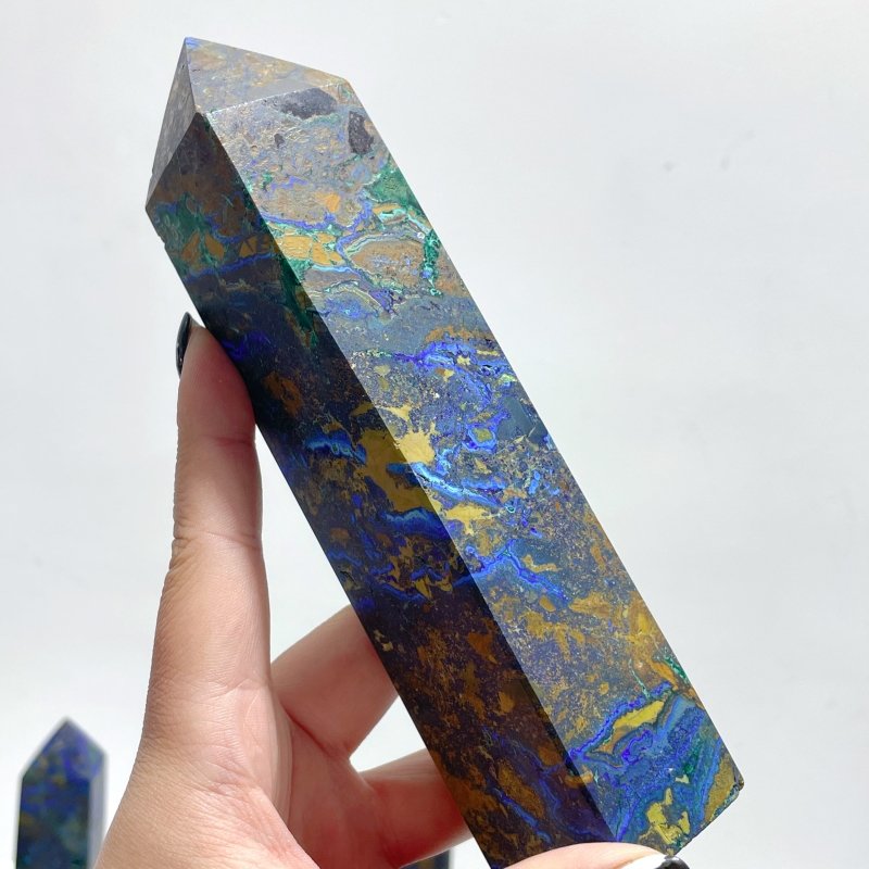 14 Pieces Unique Azurite Tower Point - Wholesale Crystals