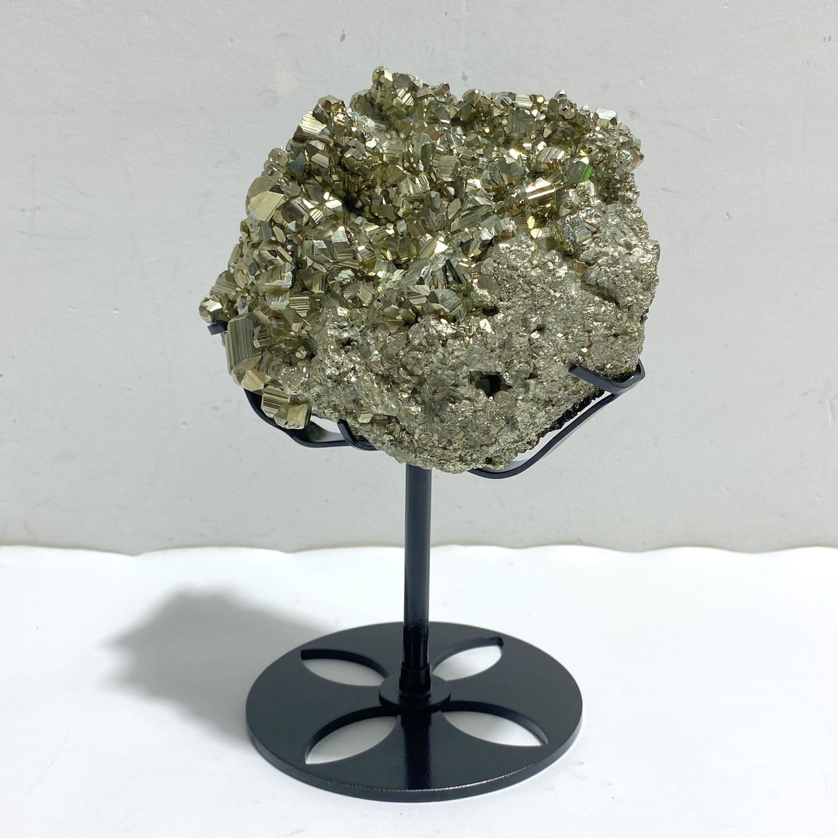 Natural Pyrite Mineral Specimen With Stand #A3