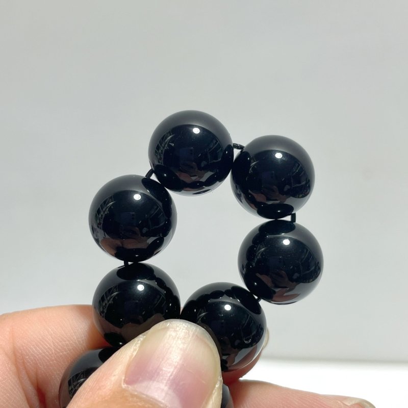 14mm Black Obsidian Bracelets Wholesale - Wholesale Crystals