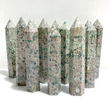 15-18CM Green Sakura Flower Agate Tower Point Wholesale -Wholesale Crystals