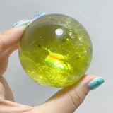 15 Pieces High Quality Citrine Spheres with Rainbow - Wholesale Crystals