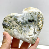 15 Pieces Large 8th Vein Ocean Jasper Heart 3 (Defect) - Wholesale Crystals