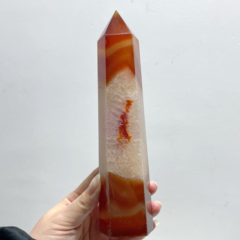 15 Pieces Large Carnelian Mixed Quartz Crystal Tower - Wholesale Crystals