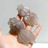 15 Pieces Sakura Flower Agate Goldfish Carving -Wholesale Crystals