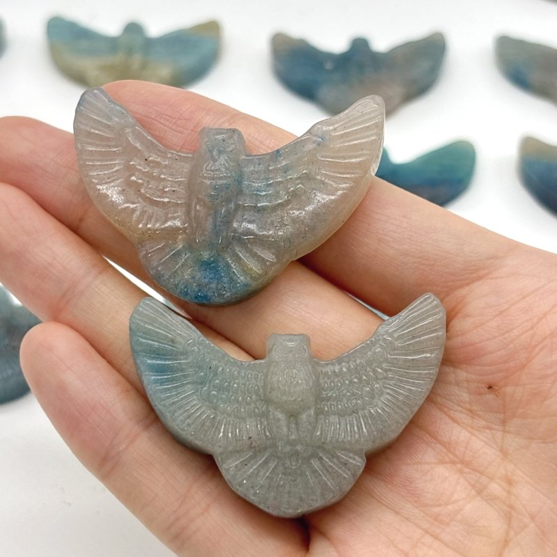 15 Pieces Trolleite Stone Owl Carving - Wholesale Crystals