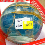 15KG Large Blue Onyx Sphere (Sea Freight Only) -Wholesale Crystals