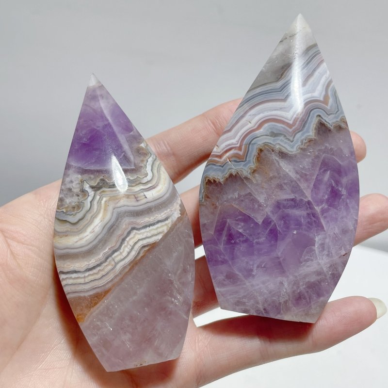 16 Pieces Beautiful Amethyst Mixed Striped Agate Arrow Head - Wholesale Crystals