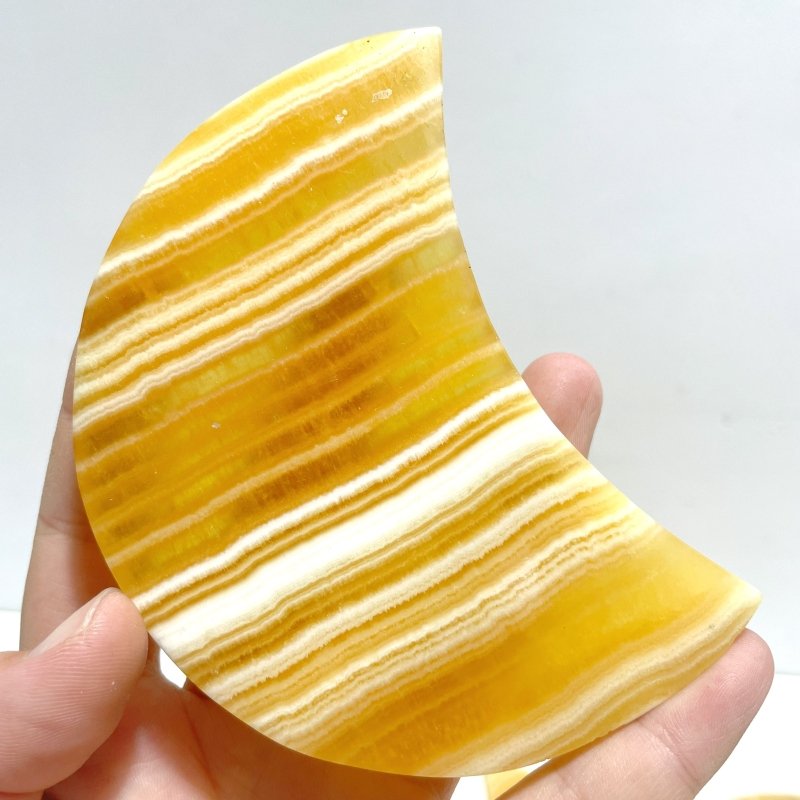 16 Pieces Beautiful Yellow Calcite Moon - Wholesale Crystals