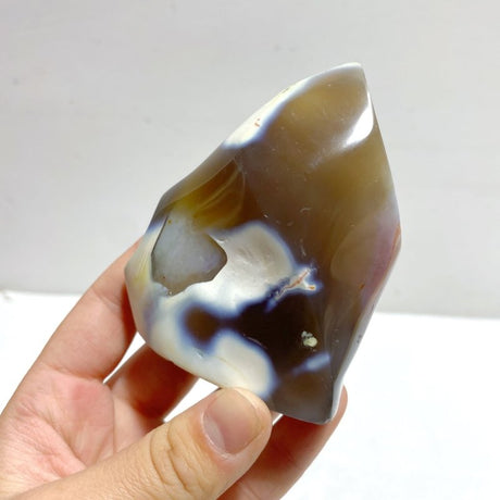 16 Pieces Black Orca Agate Flame Carving 3 - Wholesale Crystals