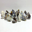 16 Pieces Black Orca Agate Flame Carving 3 - Wholesale Crystals