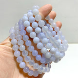 16 Pieces Blue Chalcedony Bracelets - Wholesale Crystals