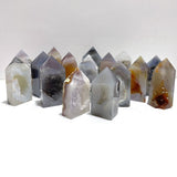 16 Pieces Geode Druzy Agate Four - sided Tower Point - Wholesale Crystals