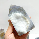 16 Pieces Geode Druzy Agate Four - sided Tower Point - Wholesale Crystals