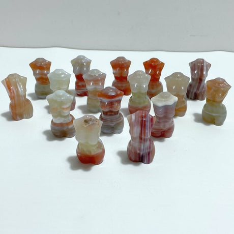16 Pieces Stripe Agate Goddess Carving - Wholesale Crystals
