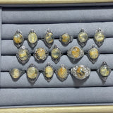 17 Pieces Golden Rutile Quartz Different Styles Ring - Wholesale Crystals