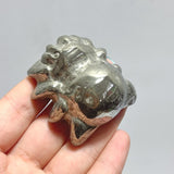 17 Pieces Halloween Pyrite Spider Carving - Wholesale Crystals