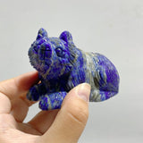 17 Pieces Lapis Lazuli Bears Carving -Wholesale Crystals