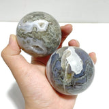 17 Pieces Moss Agate Spheres - Wholesale Crystals