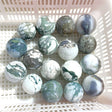 17 Pieces Moss Agate Spheres - Wholesale Crystals