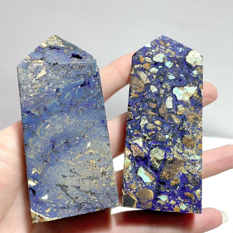 17 Pieces Unique Azurite Tower - Wholesale Crystals