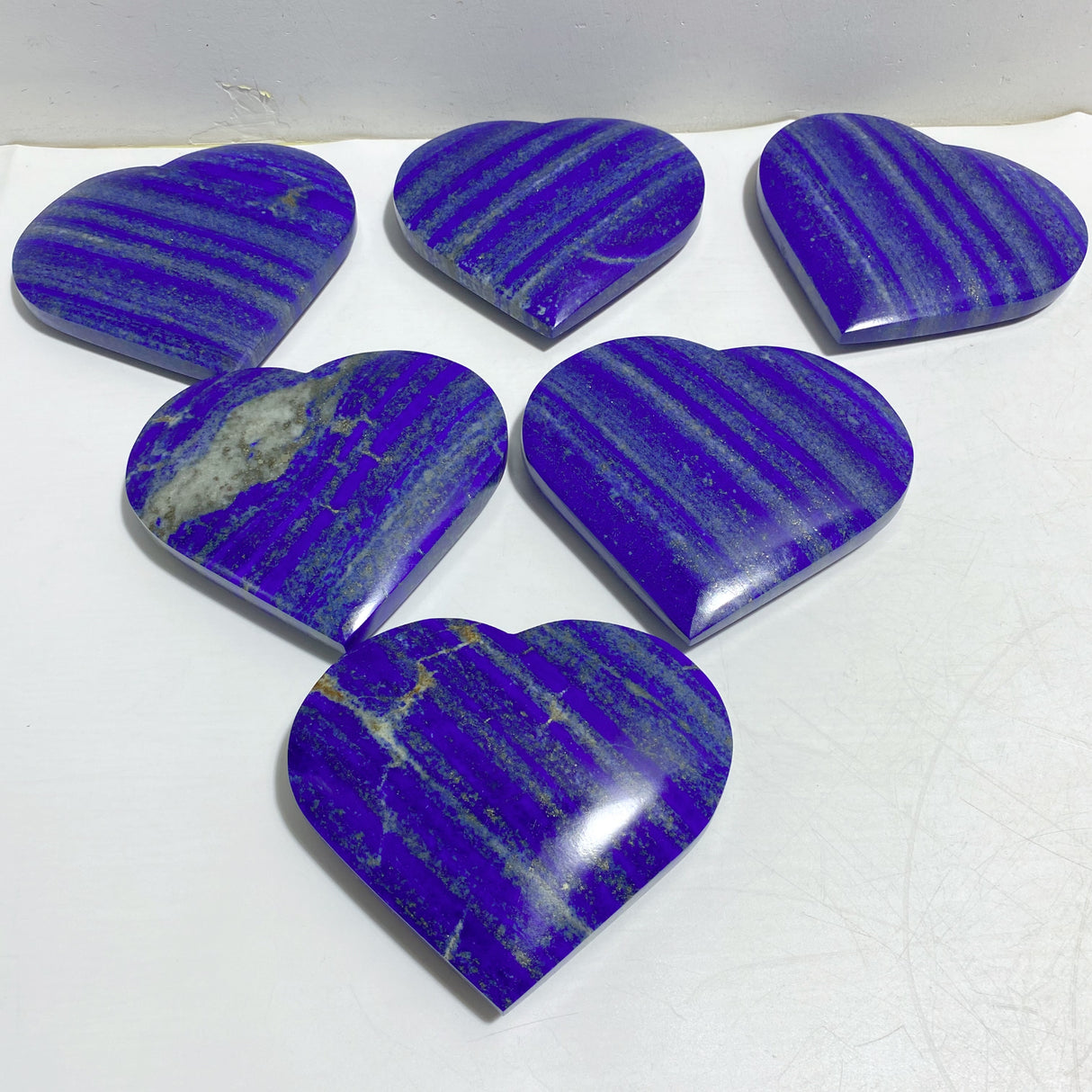 6 Pieces Large Lapis Lazuli Heart