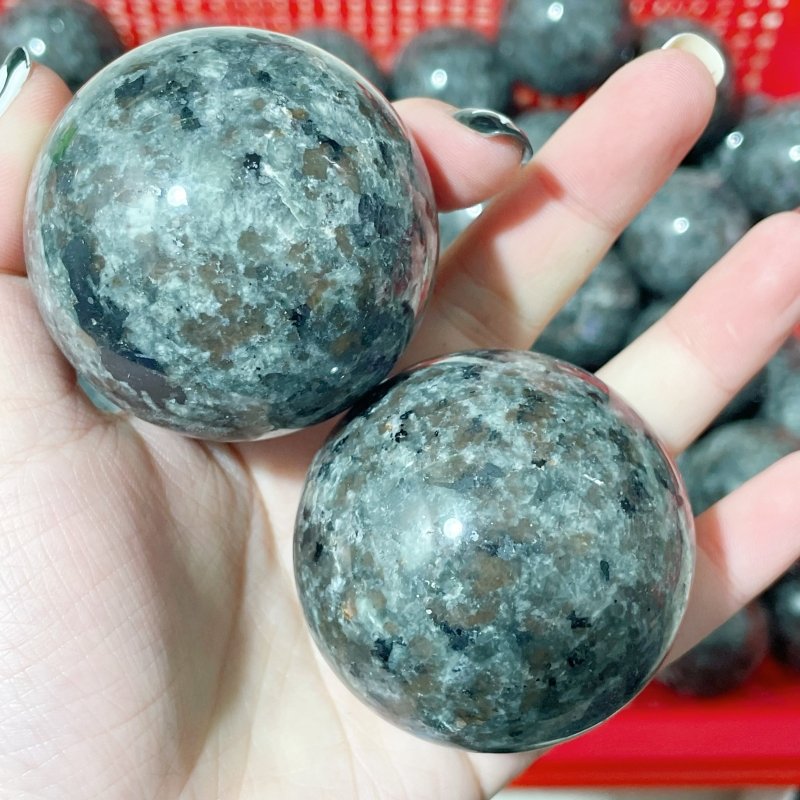 1.8 - 2.3in Yooperlite Spheres Wholesale (UV - Reactive) - Wholesale Crystals