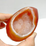 18 Pieces Beautiful Geode Druzy Carnelian - Wholesale Crystals