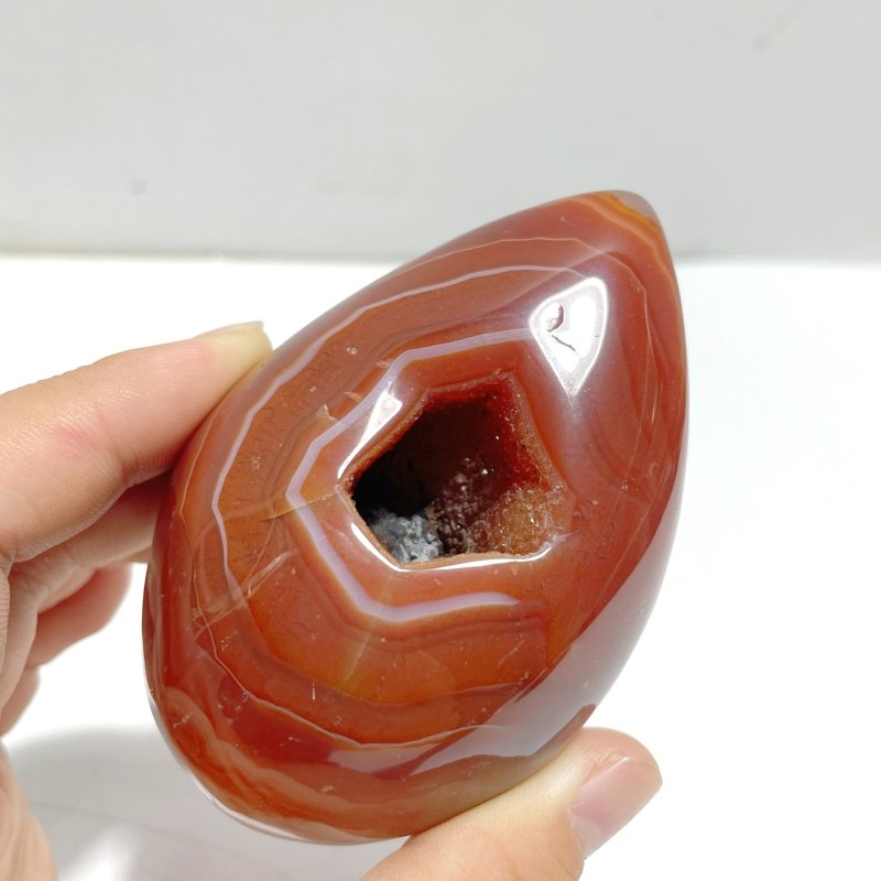 18 Pieces Beautiful Geode Druzy Carnelian - Wholesale Crystals