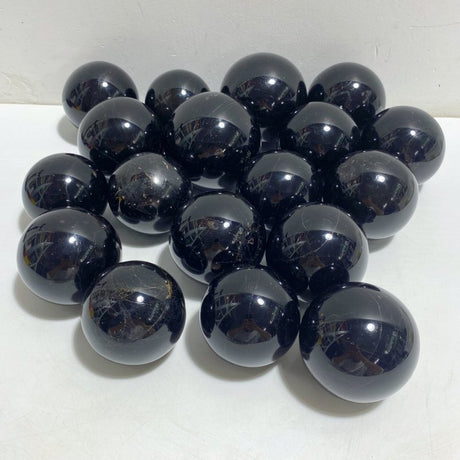 18 Pieces Black Tourmaline Spheres -Wholesale Crystals
