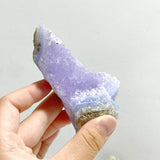18 Pieces Geode Blue Chalcedony Druzy - Wholesale Crystals