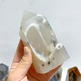 19 Pieces Beautiful Geode Druzy Agate Four - sided Tower Point - Wholesale Crystals