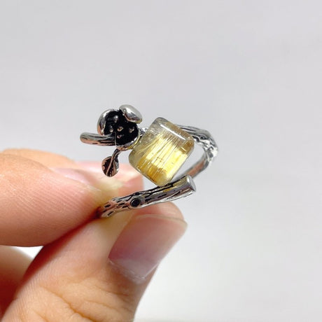 19 Pieces Beautiful Gold Rutile Quartz Different Styles Ring - Wholesale Crystals