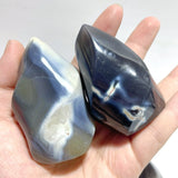 19 Pieces Black Orca Agate Flame Carving 2 - Wholesale Crystals