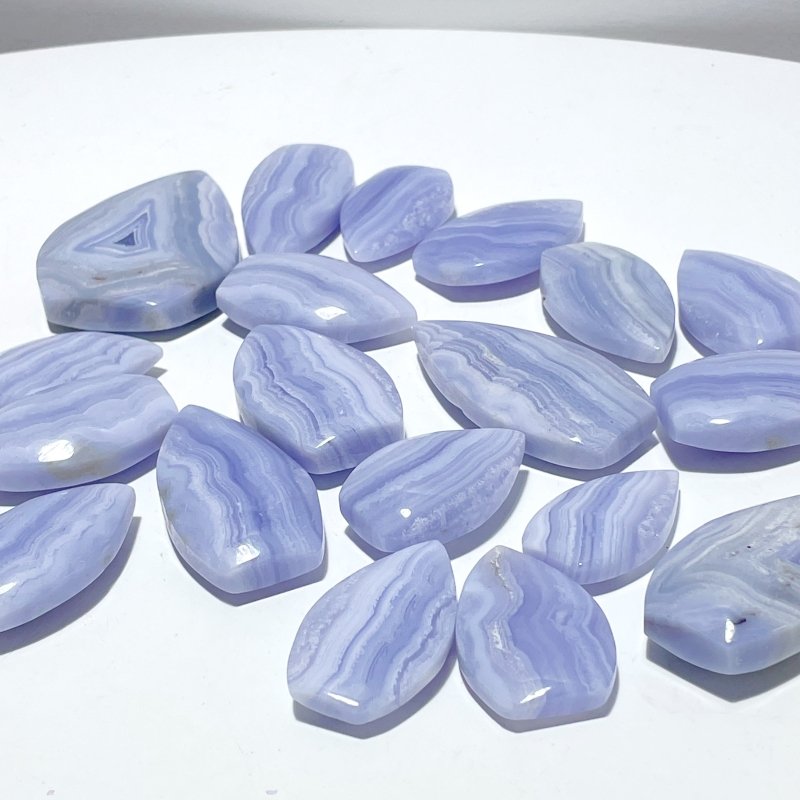 19 Pieces Blue Lace Agate Arrow Head Shape - Wholesale Crystals