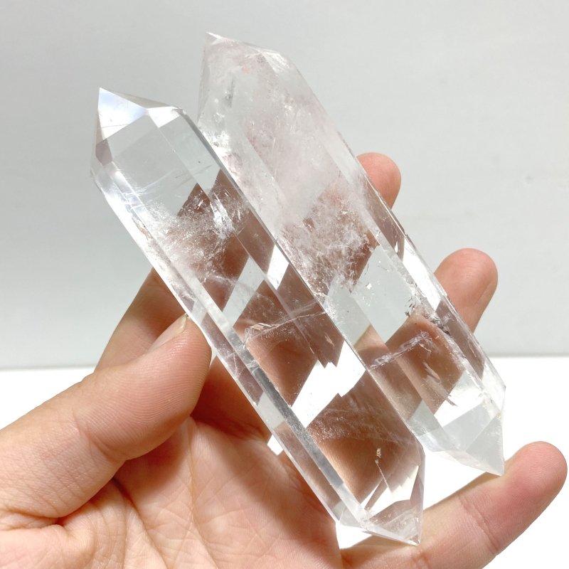 19 Pieces Clear Quartz Double Points - Wholesale Crystals
