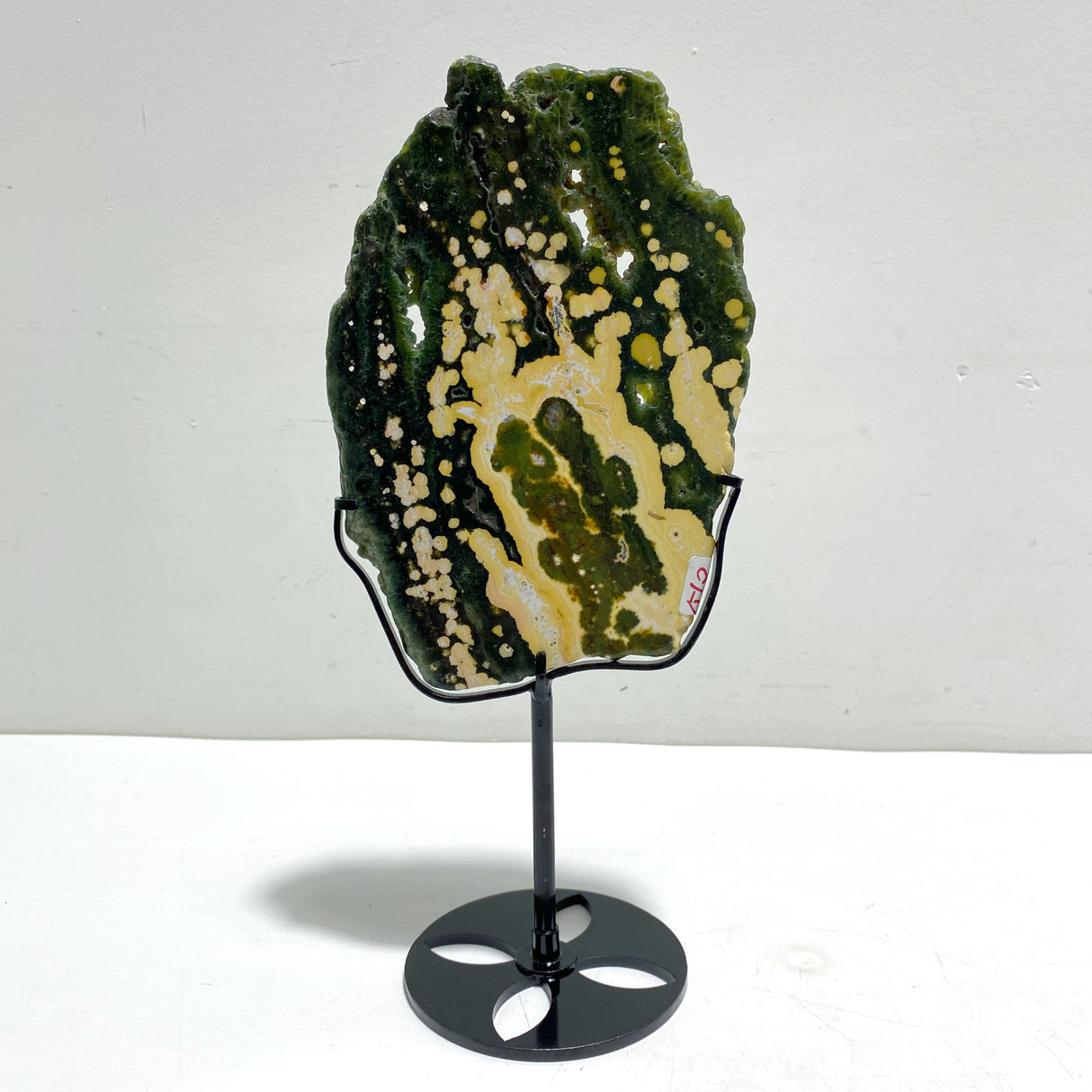 Unique 8th Vein Ocean Jasper Slab With Stand #2